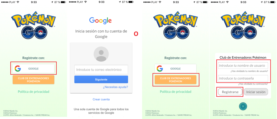 Como cambiar de cuenta en Pokémon Go en Android o iOS